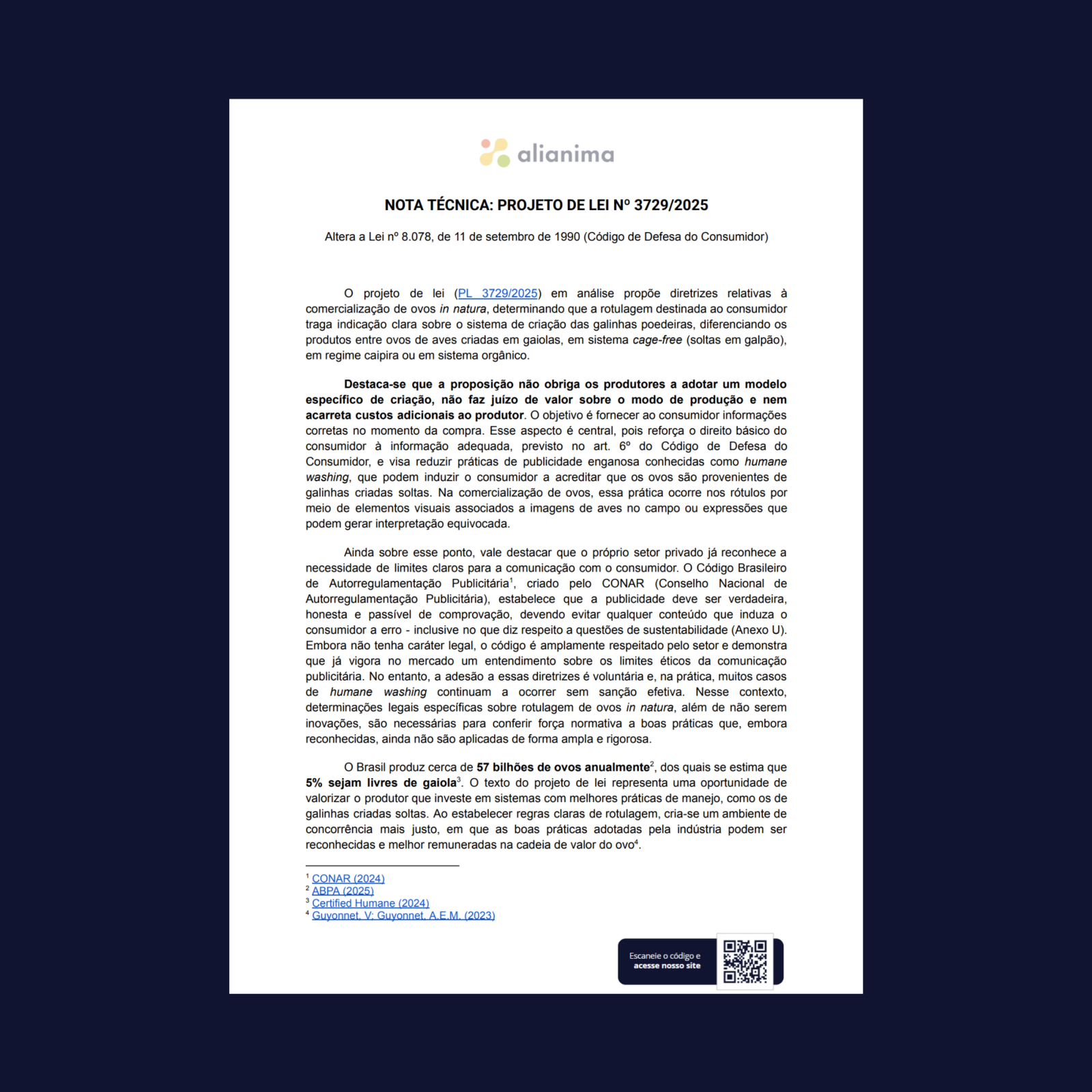 Nota técnica sobre o PL 3729/2025